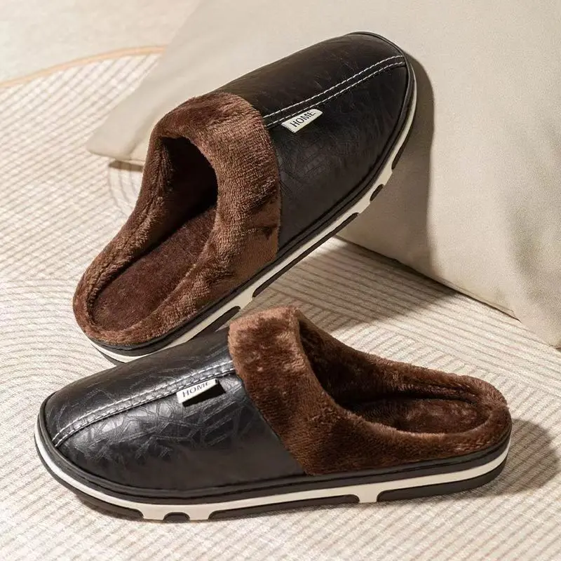 Men'S Shoes Hey Dude - Męskie zimowe kapcie w dużych rozmiarach,