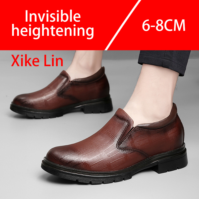 Męskie skórzane buty codzienne – Men'S Shoes With Height Increase recenzja i cena