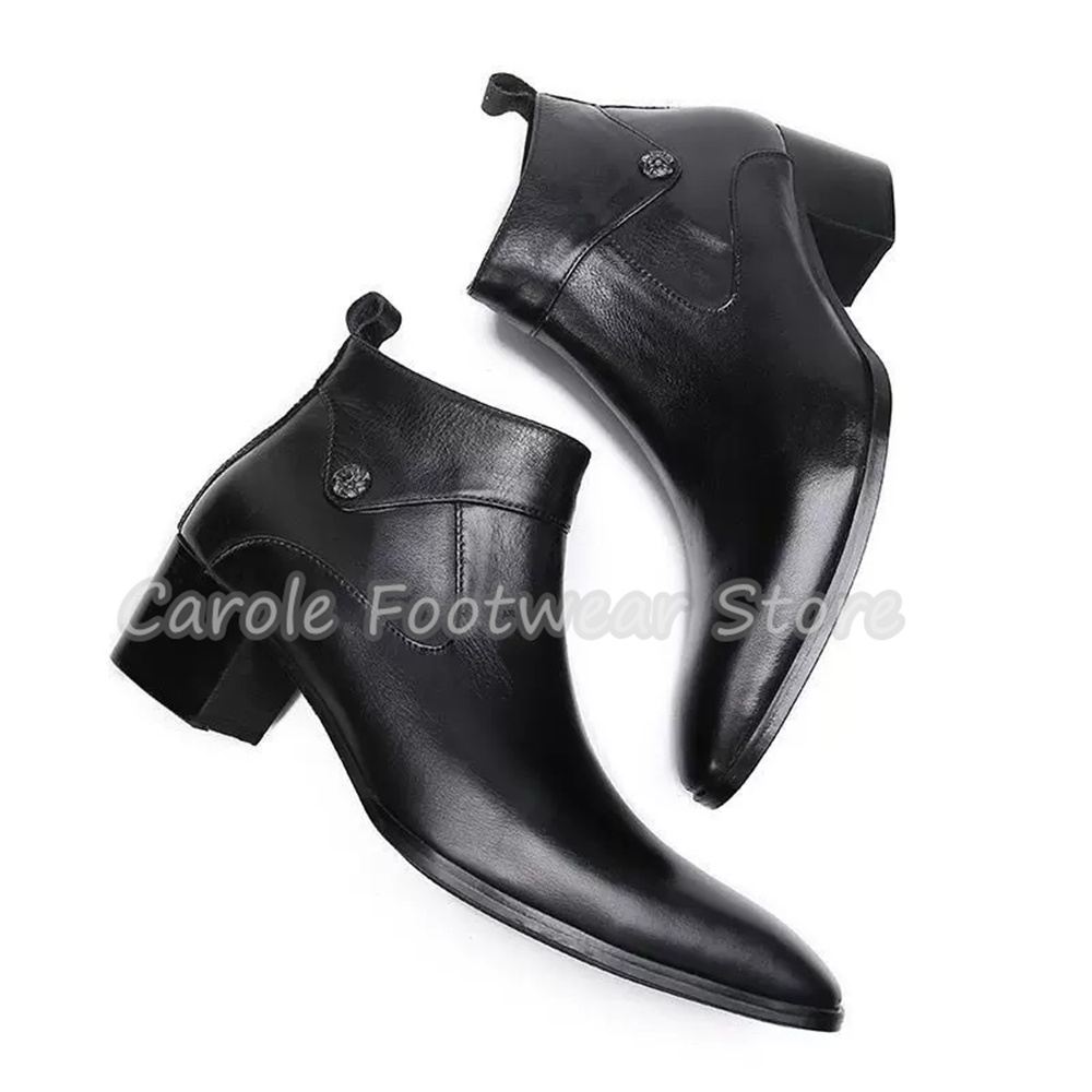 Męskie botki Chelsea z natural – Men'S Shoes Increase Height recenzja i cena